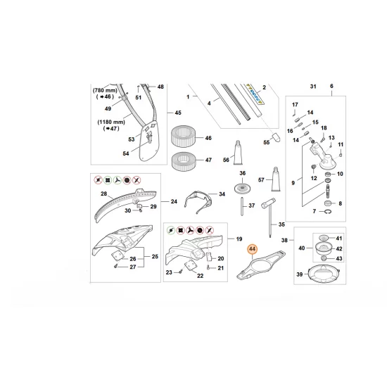 STIHL  Zestaw modernizacyjny Tarcza do cięcia trawy GSB 250-32 4001 007 1003